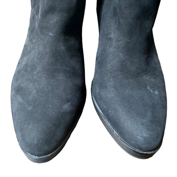 Steve Madden Ankle Booties Black‎ Fresko Suede Boho Western Block Heel Size 6 - Picture 3 of 10